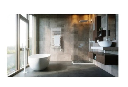 ICO Bath Tuzio 19-1/2"W x 23"H Programmable Hardwired Steel Towel Warmer W4016