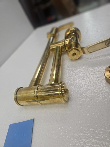 Perrin & Rowe U.4599HT-ULB-2 Wall Mount Pot Filler Faucet UNLACQUERED BRASS