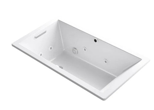 Kohler K-1173-XHGH-0 Underscore Rectangle 66" Drop In Air/Whirlpool Tub With Rev