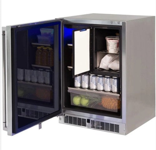 Lynx 24-Inch 4.9 Cu. Ft. Left Hinge Outdoor Rated Compact Refrigerator LM24REFCL