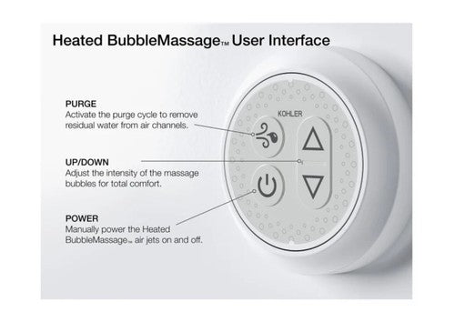 Kohler K-1173-XHGH-0 Underscore Rectangle 66" Drop In Air/Whirlpool Tub With Rev