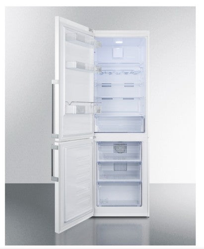 Summit Appliance FFBF241WLHD 24" Wide Bottom Freezer Refrigerator, White; Left H
