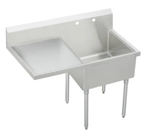 Elkay SS8124LOF2 Sturdibilt 49-1/2" Single Basin Free Standing Stainless Steel U