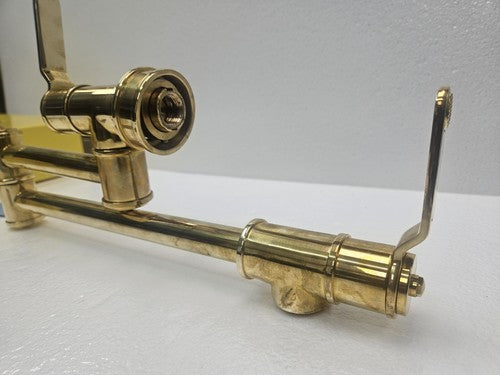 Perrin & Rowe U.4599HT-ULB-2 Wall Mount Pot Filler Faucet UNLACQUERED BRASS