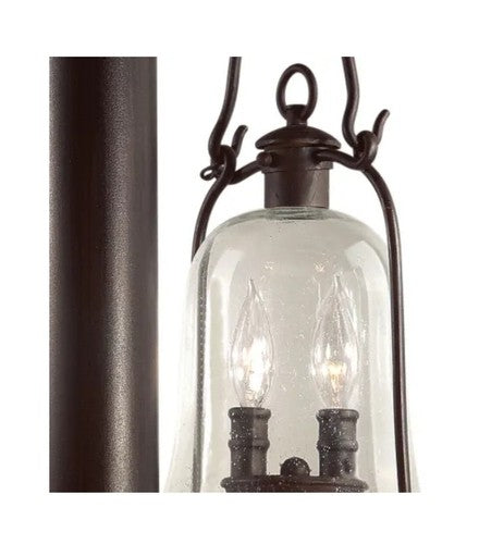 Troy Lighting Owings Mill 4 Light Post Light with Seedy GlassP9464NB