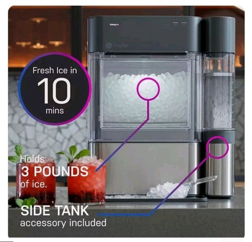 GE Profile Opal 2.0 38lb Portable Ice maker + Nugget Ice Production + Side Tank