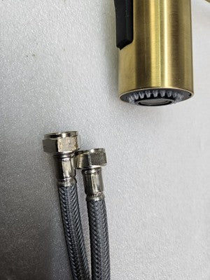 Kohler K-22973-2MB Crue Semi-Professional Single Hole Kitchen Faucet with Three-Function Spray Head