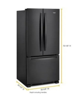 Whirlpool WRFF5333PV 33 Inch Wide 22.1 Cu. Ft. French Door Refrigerator WARRANTY