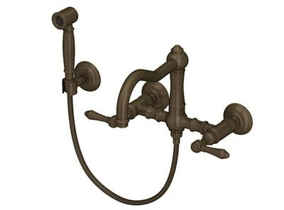 Rohl A1456LMWSTCB-2 Acqui 1.5 GPM Wall Mounted Bridge Kitchen Faucet Tuscan NEW