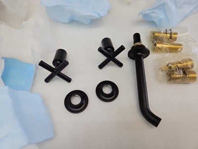 Kohler K-T14413-4-BL Purist 1.2 GPM Wall Mounted Widespread Bathroom Faucet