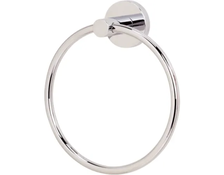Alno A8340-PN Contemporary I - 6 Inch Wall Mounted Solid Brass Bathroom Kitchen Towel Ring