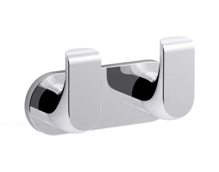 Kohler K-97500-CP Avid Double Robe Hook Rack