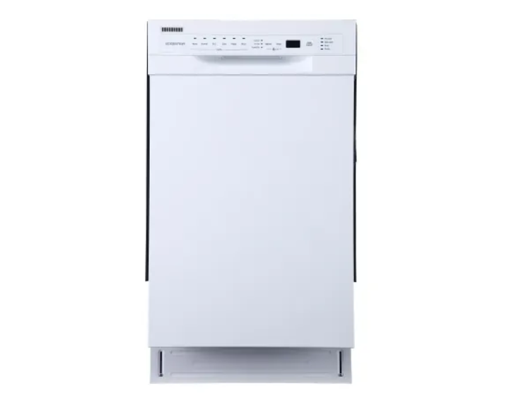 EdgeStar BIDW1802WH 18 Inch Wide 8 Place Setting Energy Star Certified Built-In Front Control Dishwasher