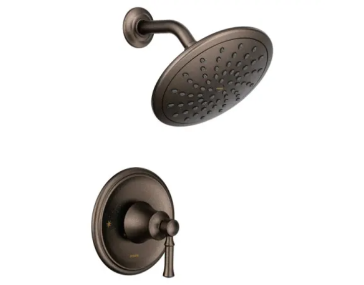 Moen T2282EPORB Dartmoor Pressure Balanced Shower Trim Package with 1.75 GPM Single Function Rain Shower Head - Less Valve