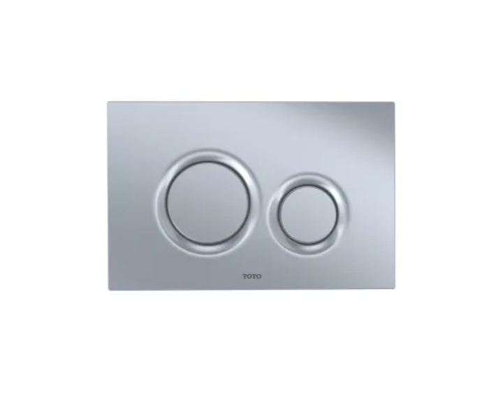 TOTO YT930#MS Dual Button Push Plate with Round Buttons for In Wall Tank Systems (DuoFit In-Wall Tanks)