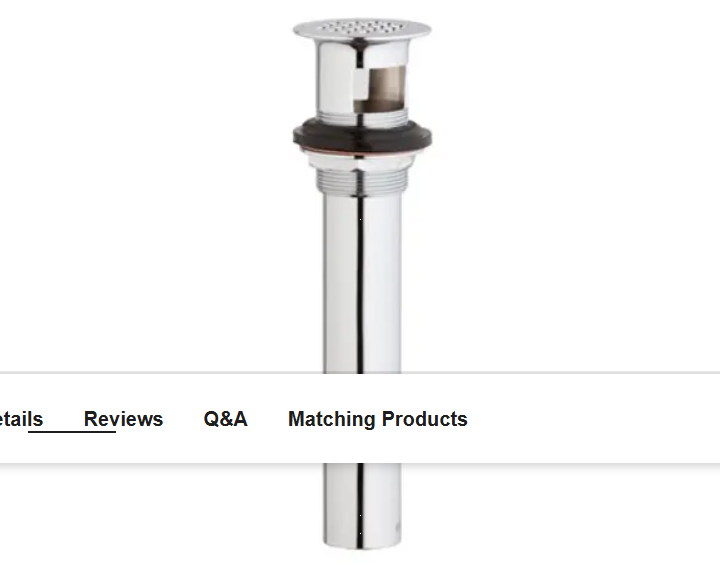 Grohe 28951000 Grid Drain Assembly with Overflow