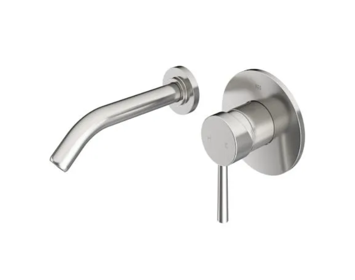 Vigo VG05001BN Olus 1.2 GPM 5" H Single Handle Wall Mounted Widespread Bathroom Faucet