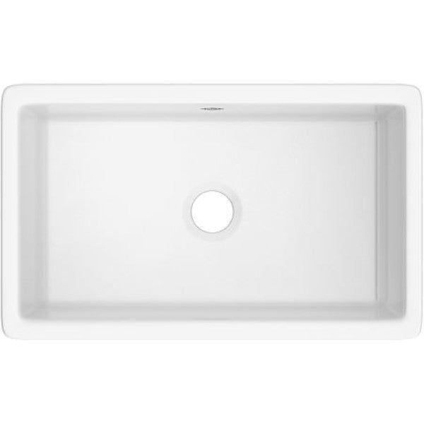 Shaws UM3018WH Shaker 30 Undermount Single Basin Fireclay Kitchen Sink