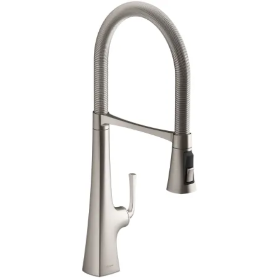 Kohler K-22060-VS Graze 1.5 GPM Single Hole Pre-Rinse Pull Down Kitchen Faucet