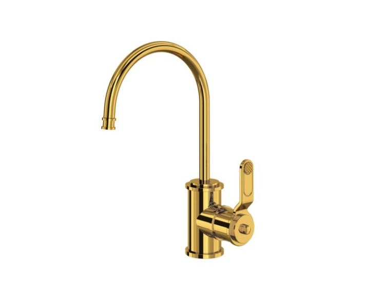 Perrin and Rowe U.1633HT-ULB-2 Armstrong Filter Kitchen Faucet UNLACQUERED BRASS