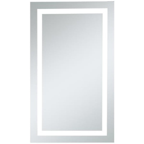 Elegant Lighting MRE-6004 Nova 24" W x 40" H Modern Rectangular Steel Frameless Bathroom Wall Mirror with LED Lighting