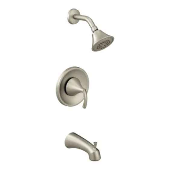 Moen T2743EPBN Glyde Single Function Pressure Balanced Valve Trim Only with Single Lever Handle and Integrated Diverter - Less Rough In