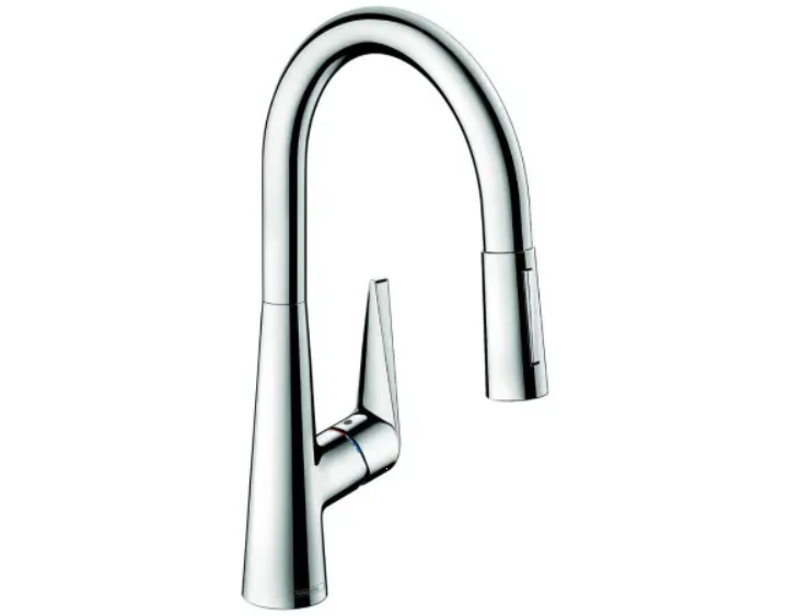 Hansgrohe 72813001 Talis S 1.75 GPM Pull-Down Spray Kitchen Faucet HighArc Spout with Magentic Docking and Toggle Spray Diverter - Limited Lifetime Warranty