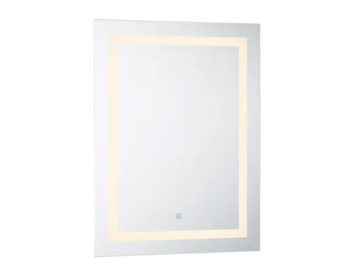 Kovacs P6107A 23-5-8" W x 31-1-2" H Modern Rectangular Frameless Bathroom Wall Mirror with Light