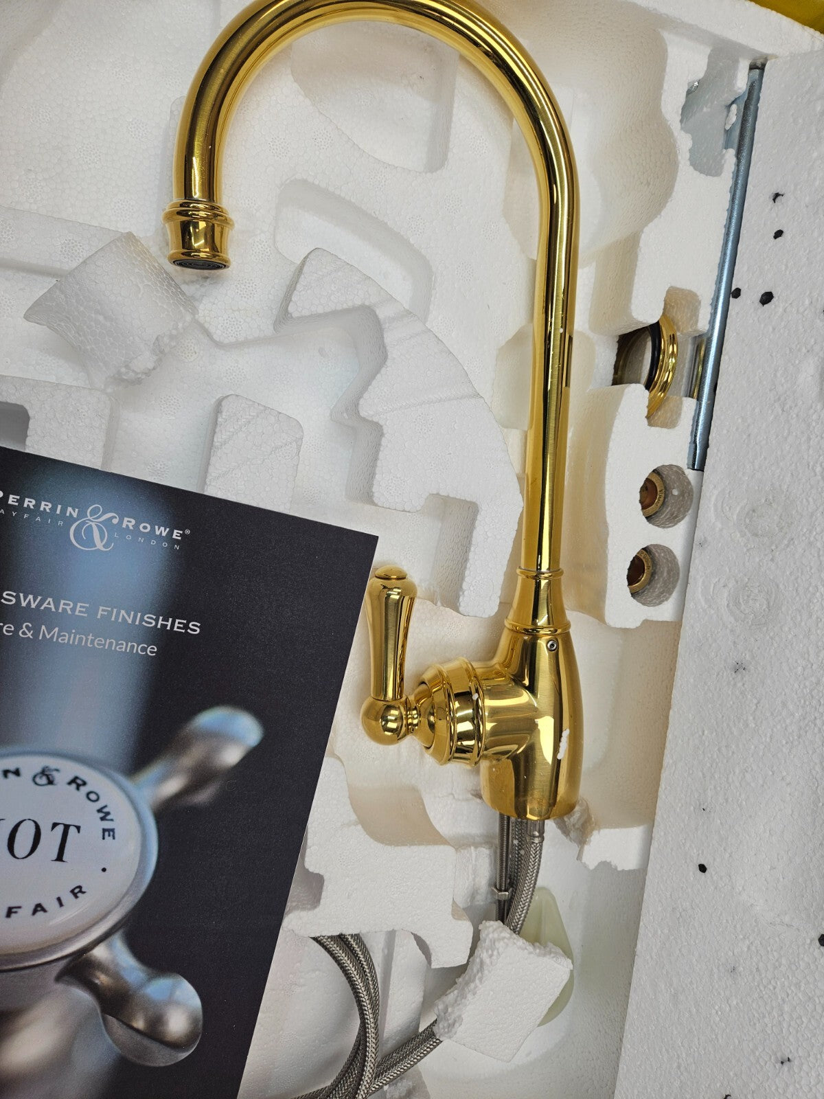 Perrin and Rowe U.4700ULB-2 Single Hole Bar Faucet UNLACQUERED BRASS