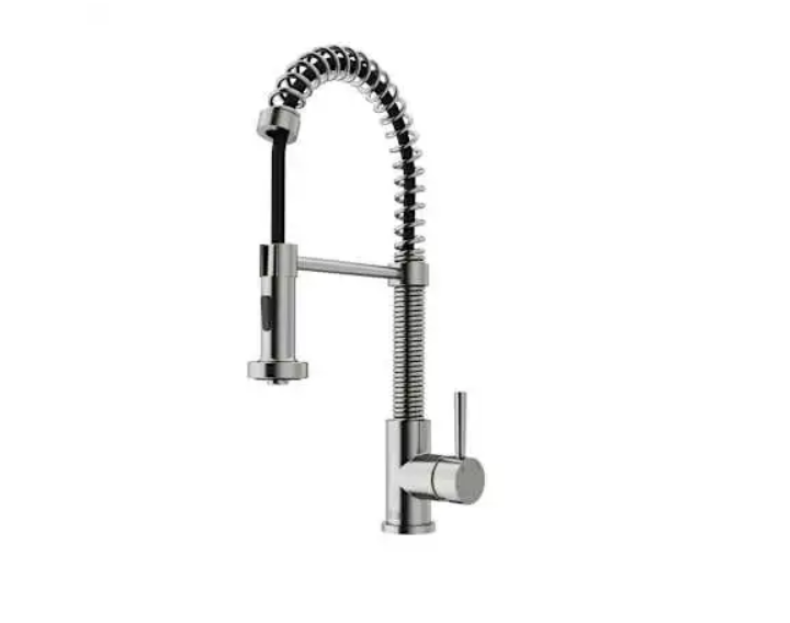 Vigo VG02001ST Edison 1.8 GPM 19" H Single Handle Single Hole Pre-Rinse Pull Down Kitchen Faucet