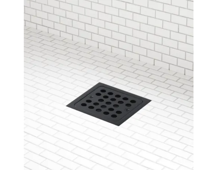 Signature Hardware SH608MB Menlo Square Shower Drain with Flange