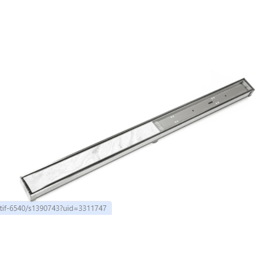 Infinity Drain STIF 6580 SS 80" Drain Kit with Two 40" Tile Frames, 80" PVC C