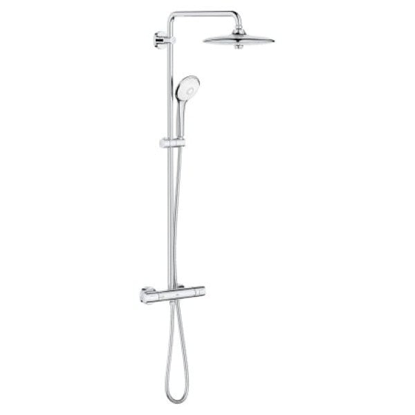 Grohe 26128002 Euphoria Thermostatic Shower System with Shower Head, Hand Shower, Slide Bar, Shower Arm, and Hose (Copy)