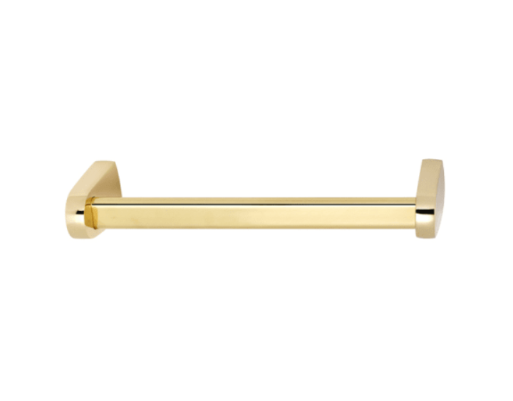 Alno A8920-12-PB-NL Euro 12-3-4" Wide Solid Brass Bathroom Single Rod Towel Bar