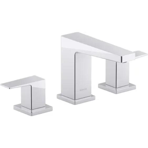 Kohler K-23255-4-CP Honesty 1.2 GPM Widespread Bathroom Faucet with Pop-Up Drain Assembly