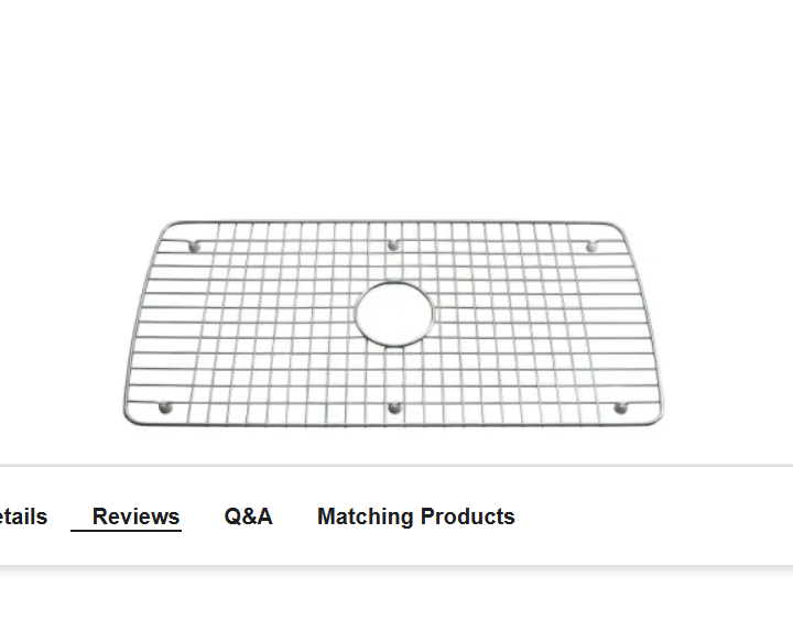 Kohler K-6063-ST Cape Dory Single Basin Stainless Steel Sink Rack