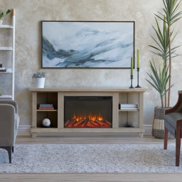 Real Flame 7770E-DRFW Penrose 58 Wide 5,100 BTU Electric Media Console Firep