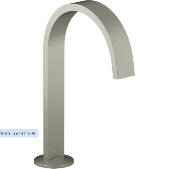 Kohler K-77968-BN Components 1.2 GPM Single Hole Bathroom Faucet with Pop-Up Drain Assembly - Less Handles