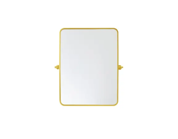 Elegant Lighting MR6A2432GD Everly 24" W x 32" H Transitional Rectangular Framed Bathroom Wall Mirror