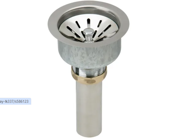 Elkay LK99 3 1-2" Basket Strainer and Tail Piece for Kitchen Sinks