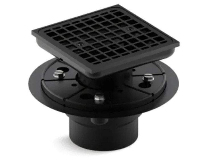 Kohler K-9136-BL Clearflo Square Design Tile-In Shower Drain