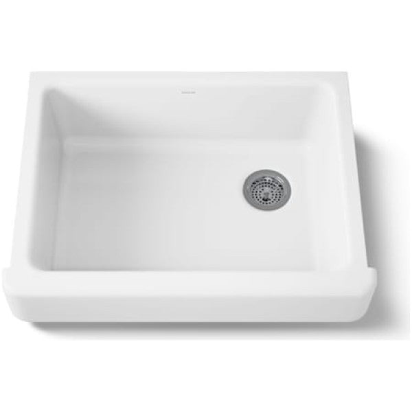 Kohler K-6486-0 Whitehaven 29-1-2" Self-Trimming Farmhouse Single Basin Enameled Cast Iron Kitchen Sink