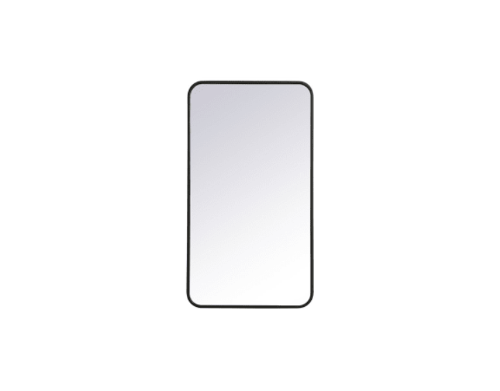 Elegant Lighting MR802036BK Evermore 20" W x 36" H Contemporary Rectangular Framed Bathroom Wall Mirror