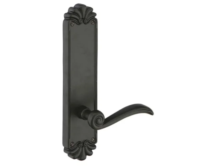 Emtek 6802US19 10-1-8" Height #16 Style Sideplate Tuscany Bronze Privacy Entry Set
