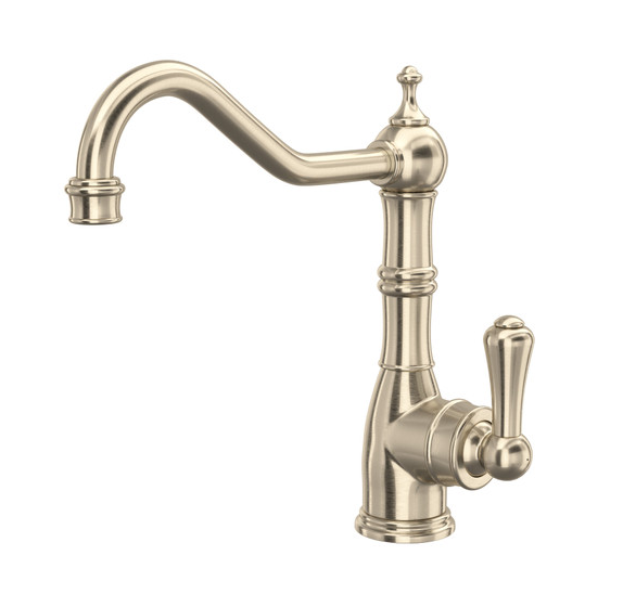 Perrin & Rowe U.4741-STN-2 Edwardian Single Lever Hole Kitchen Faucet - Sati