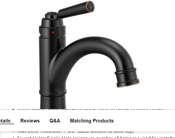 Peerless P1523LF-OB Westchester 1 GPM Single Hole Bathroom Faucet with Pop-Up Drain Assembly - Lifetime Limited Warranty
