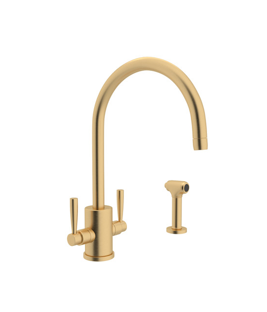 Perrin and Rowe U.4312LS-SEG-2 Single Hole Kitchen Faucet - Includes Side Spray