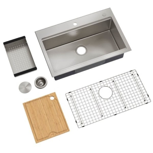 Kraus KWT300-32 Kore Workstation 32-inch Drop-In or Undermount Single Bowl