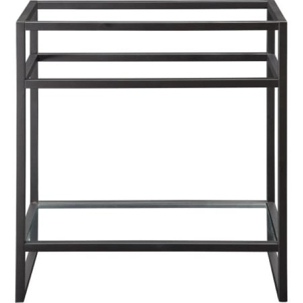 James Martin Vanities C105-V31.5-MBK Boston 31-1-2" Stainless Steel Sink Console Base