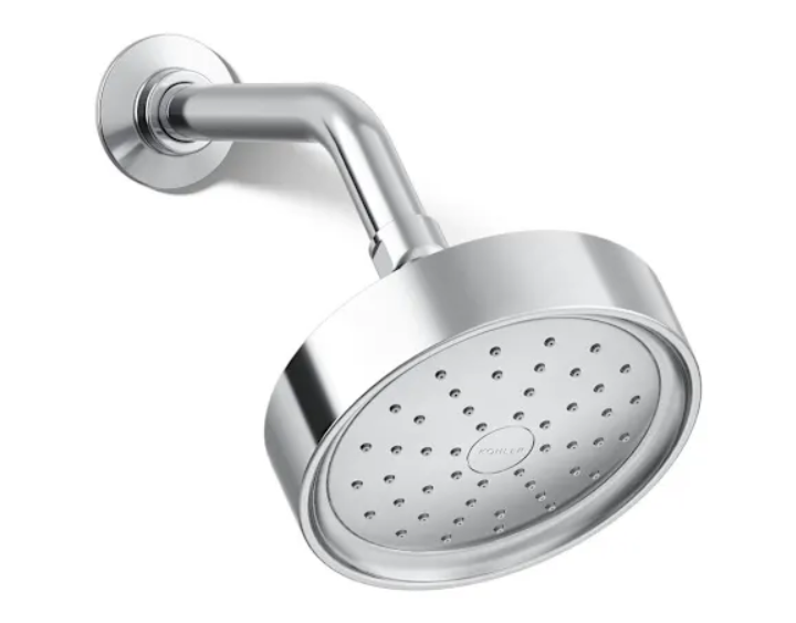 Kohler K-939-G-CP Purist 1.75 GPM Single Function Shower Head with MasterClean Sprayface and Katalyst Air-Induction Technology